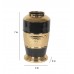 Black & Gold Flower Pot & Wax Jar Combo Set of 3